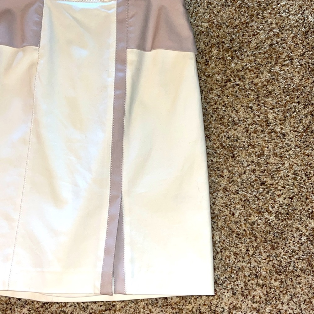 Elegant Rebecca Taylor, Strapless, White and Light Mauve/Purple Dress - Picture 3 of 8